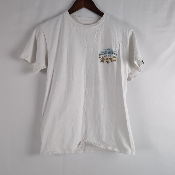 Vans Women's White Graphic T-Shirt Beach Summer Retro Colours, Small - Picture 2 of 4